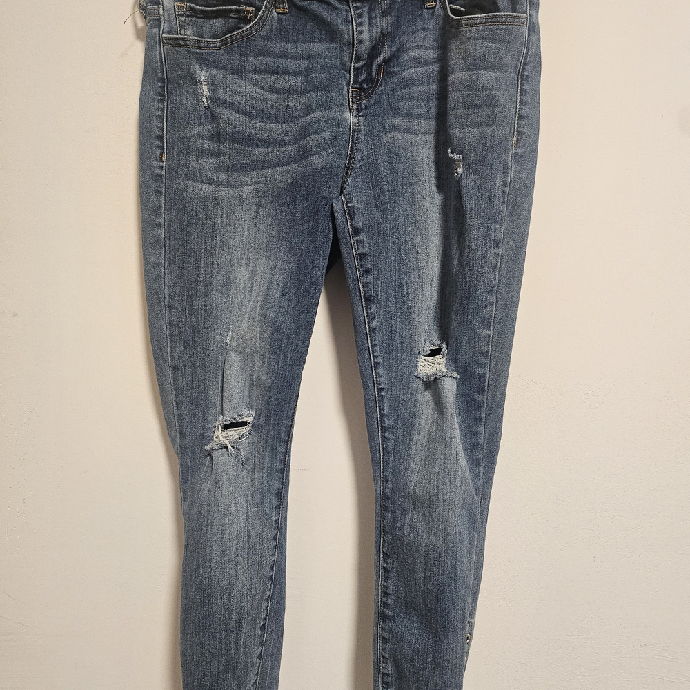 Guess Women's Blue Distressed Skinny Jeans